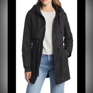 Sam Edelman Black Anorak Zip Front Shields Adjustable waist Small Nwt Women’s